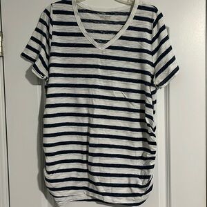 Lane Bryant short sleeve tee, blue stripe, size 14/16.